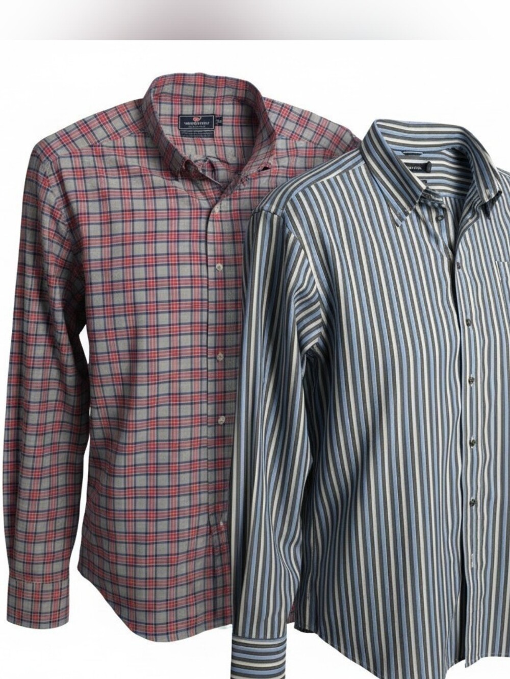 LOT OF 2 Vineyard Vines & Nautica XL Men's Button Down Dress Shirts BUNDLE